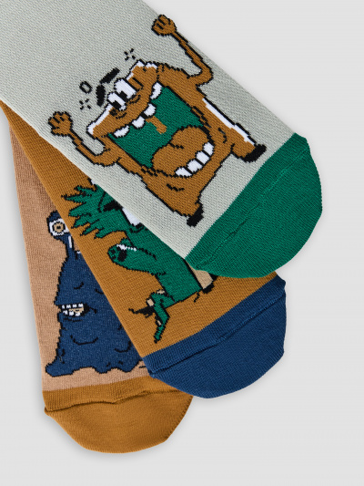 Носки Mark Formelle 430A-2847/B4-243430A св.кэмел_капучино_св.оливка_рис.2847 - фото 2