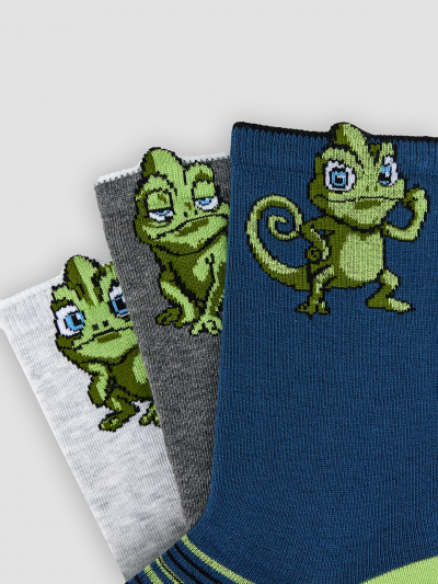 Носки Mark Formelle 430A-3411/B4-263430A св.сер.мел_т.сер.мел_джинсовый_рис.3411 - фото 2