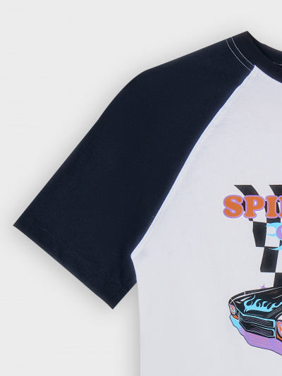 Брюки, футболка Mark Formelle 563340/25-39128ПП-0 белый_гоночная_клетка_3_сл_на_пол - фото 2