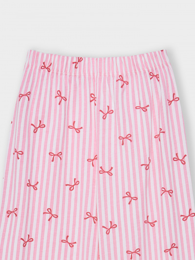 Брюки, футболка Mark Formelle 567764/25-39789ПП-1 белый_бантики_на_розовой_полоске_2_сл_на_пол - фото 2