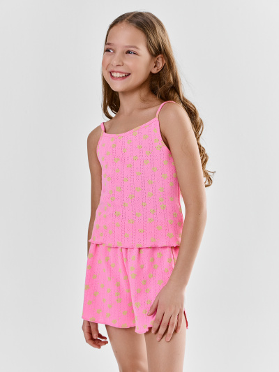 Топ, шорты Mark Formelle 567766/25-40460ПП-1 цветочки_на_розовом - фото 1