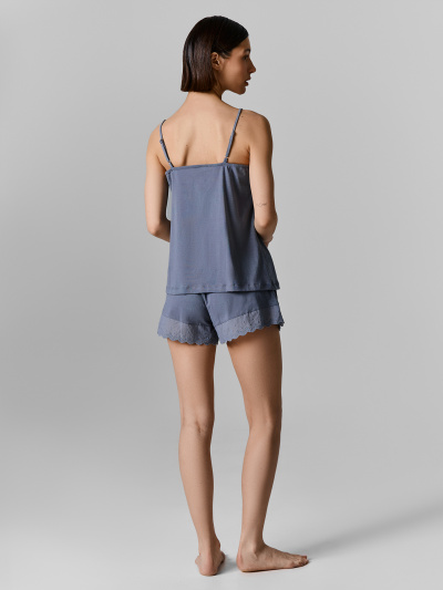 Топ, шорты Mark Formelle 592400/25-40210ПП-16 цветы_на_сизом - фото 2