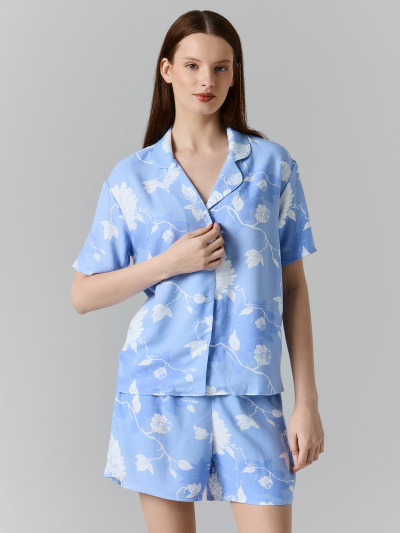 Рубашка, шорты Mark Formelle 592553-1/25-39809ПП-9 цветы_на_св.голубом - фото 1
