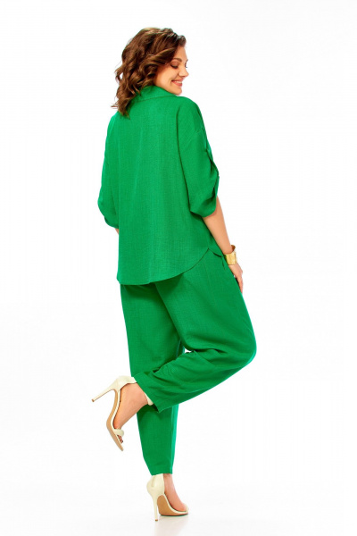 Брюки, жакет Ольга Стиль С-1013 зеленый - фото 7