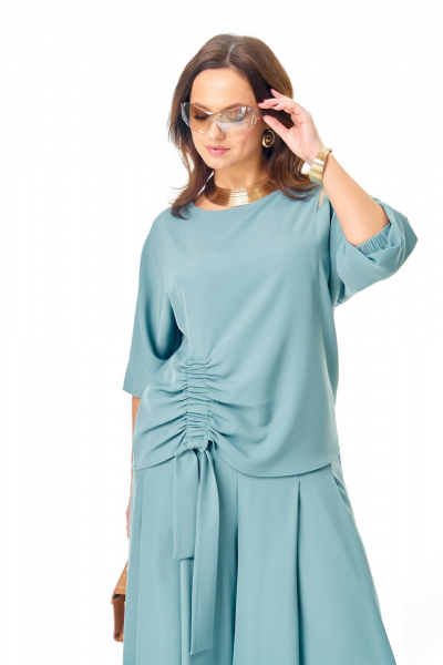 Блуза, брюки Karina deLux M-1426 бирюзовый - фото 9