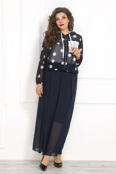 Блуза, брюки, топ Solomeya Lux 808/809 синий - фото 5