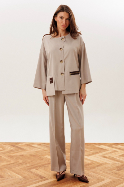 Брюки, жакет Verita 2440 беж - фото 1