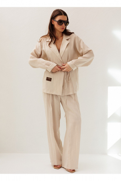Брюки, жакет Verita 2452 беж - фото 2