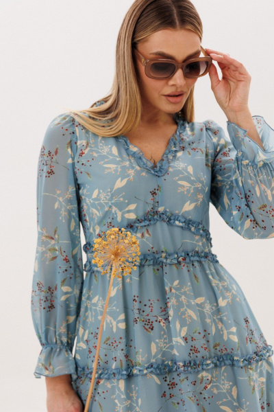 Платье Anelli 1830 аквамарина - фото 8