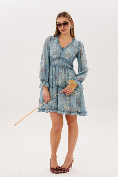 Платье Anelli 1830 аквамарина - фото 4