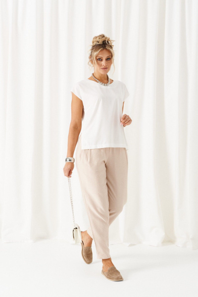 Блуза, брюки, жакет Beautiful&Free 6457 бежевый - фото 6