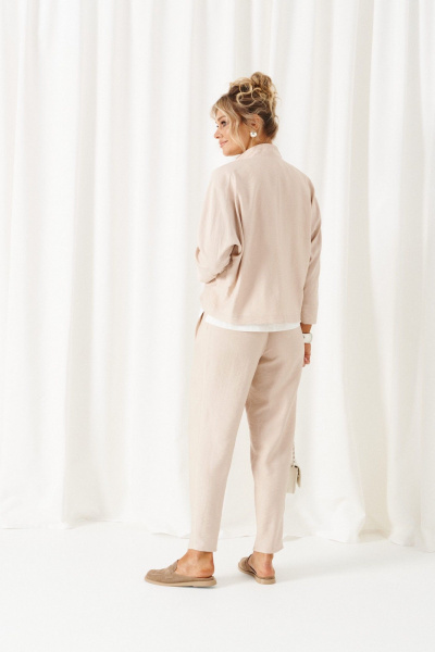 Блуза, брюки, жакет Beautiful&Free 6457 бежевый - фото 5