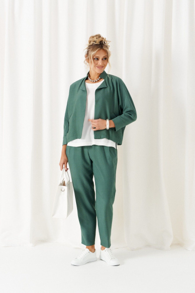 Блуза, брюки, жакет Beautiful&Free 6457 зеленый - фото 2