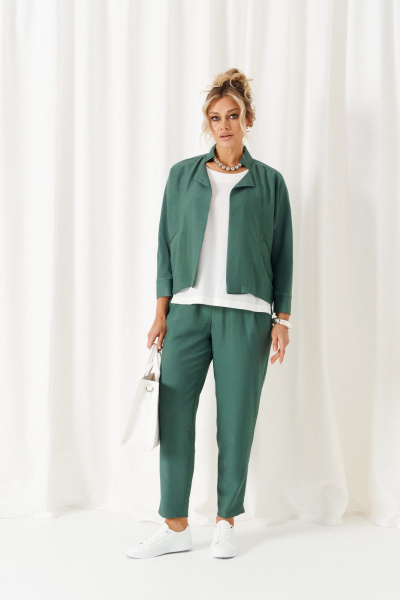 Блуза, брюки, жакет Beautiful&Free 6457 зеленый - фото 1