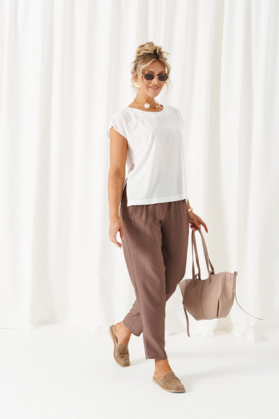 Блуза, брюки, жакет Beautiful&Free 6457 трюфель - фото 6