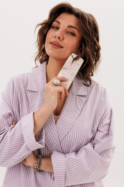 Брюки, жакет Anelli 1838 лавдовый-ритм - фото 7