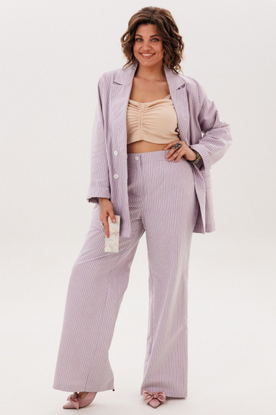 Брюки, жакет Anelli 1838 лавдовый-ритм - фото 6