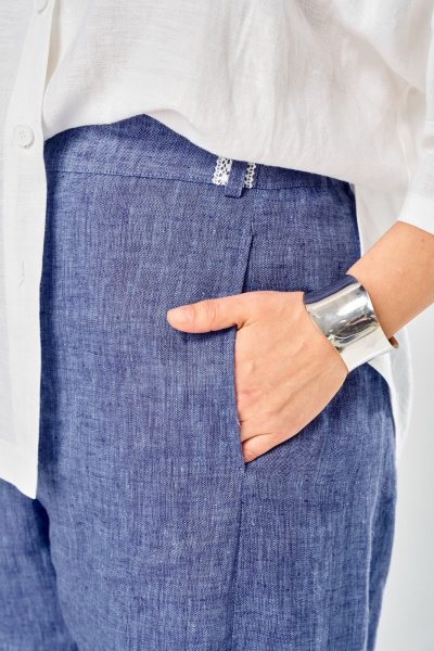 Брюки, рубашка Диомант 2157 джинс_синий - фото 15