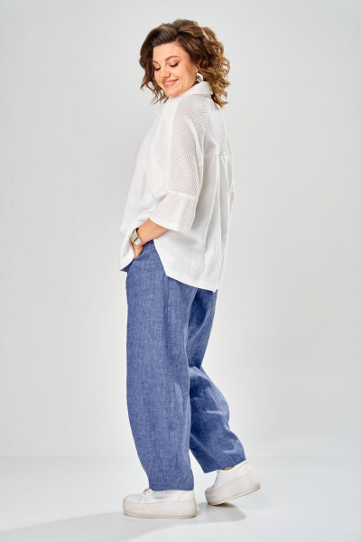 Брюки, рубашка Диомант 2157 джинс_синий - фото 11