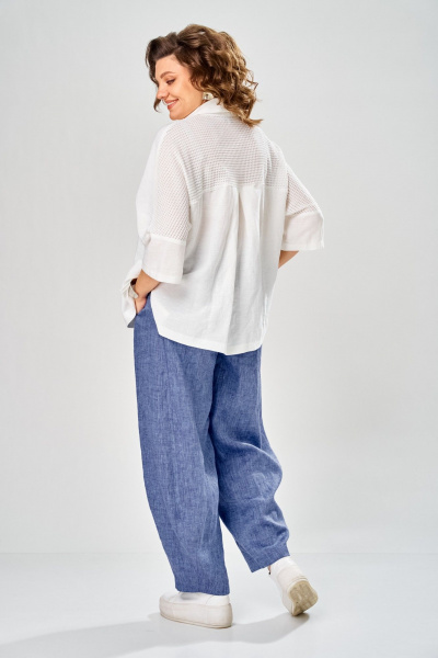 Брюки, рубашка Диомант 2157 джинс_синий - фото 10