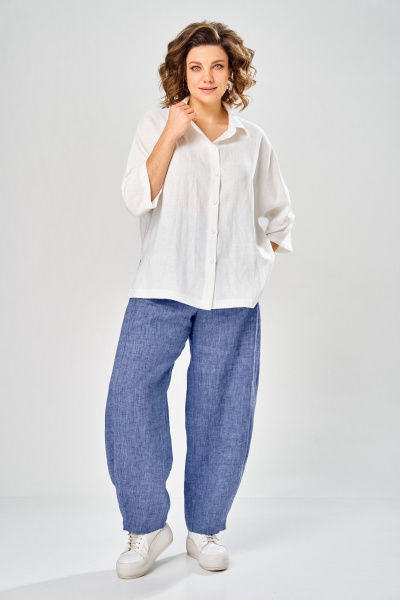 Брюки, рубашка Диомант 2157 джинс_синий - фото 1