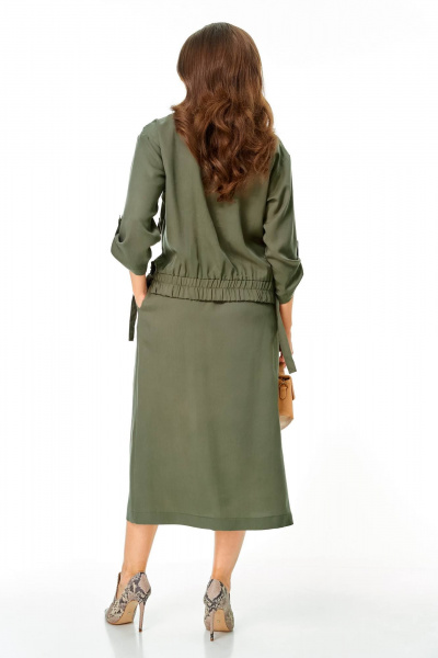 Блуза, юбка Taita plus 2609 хаки - фото 5