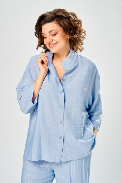 Брюки, рубашка Диомант 2162 голубой - фото 6