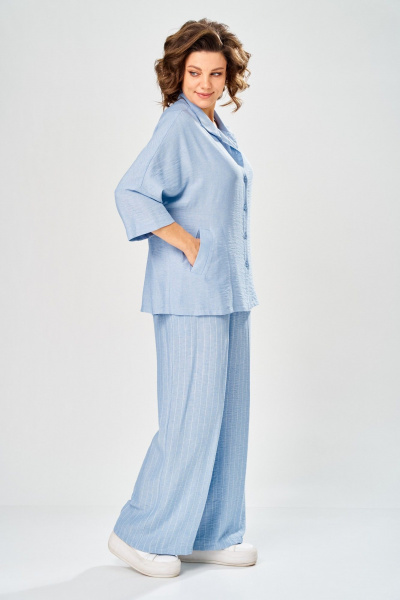 Брюки, рубашка Диомант 2162 голубой - фото 4