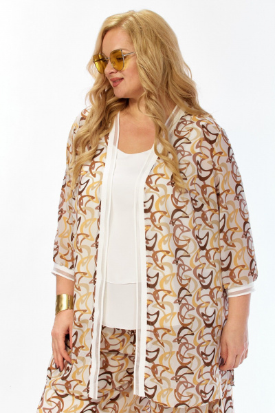 Блуза, брюки, кардиган Belinga 2335 песок - фото 7