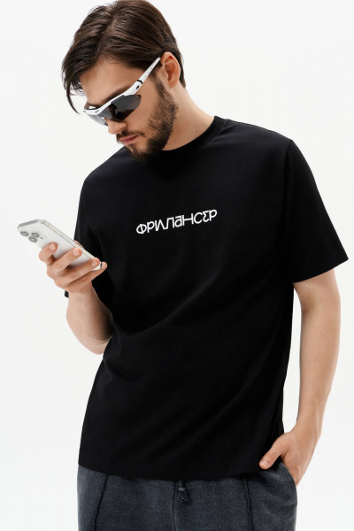 Футболка 10DENCY 92005 черный/молочный - фото 5