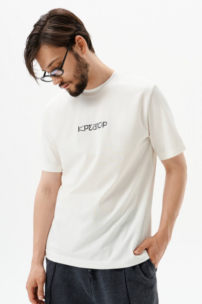 Футболка 10DENCY 92007 молочный/черный - фото 1