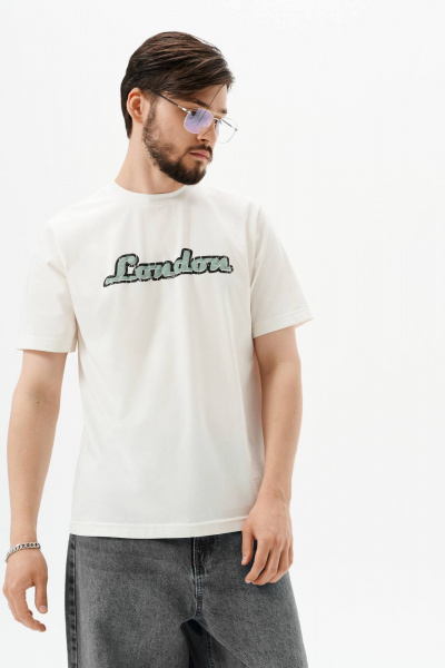 Футболка 10DENCY 92010 молочный/зеленый - фото 3