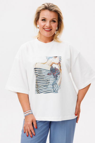 Брюки, футболка OVERYOU М197/2 молочно-голубой - фото 4