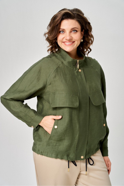 Жакет DaLi 5813 хаки - фото 4