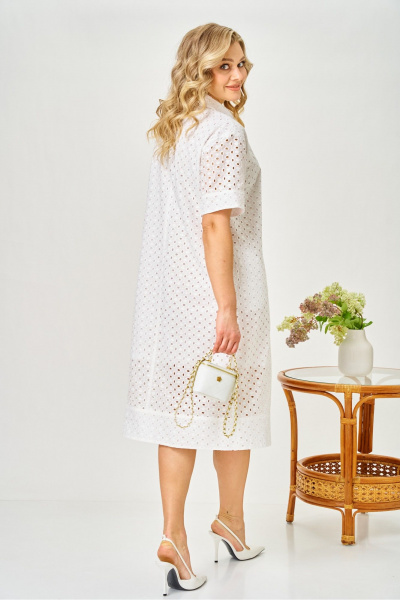 Платье AVA fashion М-188 молочный - фото 10