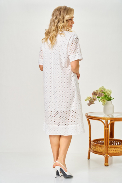 Платье AVA fashion М-188 молочный - фото 9