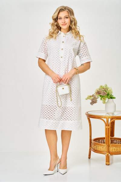 Платье AVA fashion М-188 молочный - фото 1