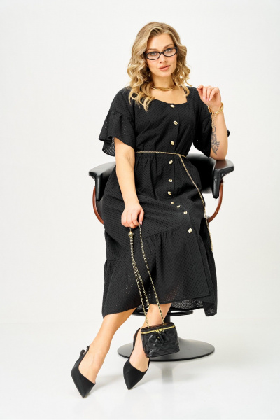 Платье AVA fashion М-189 черный - фото 12