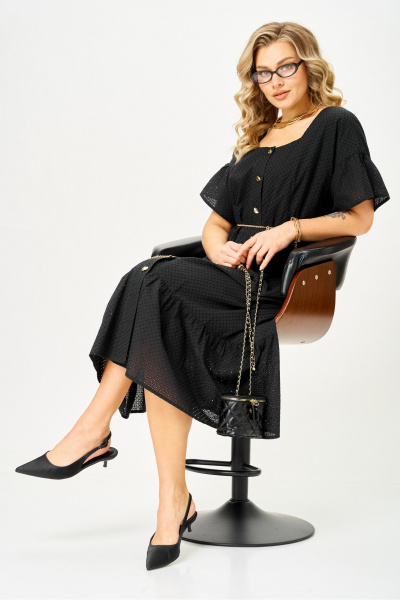 Платье AVA fashion М-189 черный - фото 10