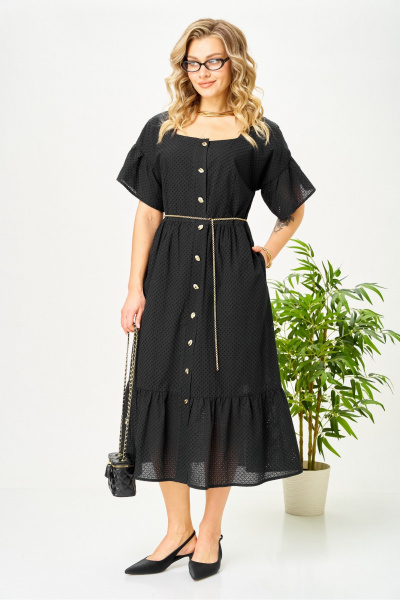 Платье AVA fashion М-189 черный - фото 4