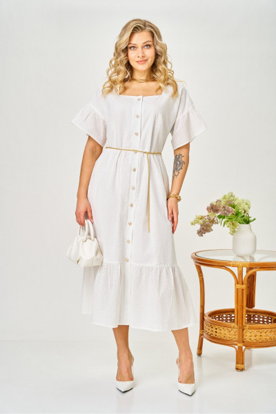 Платье AVA fashion М-190 молочный - фото 1