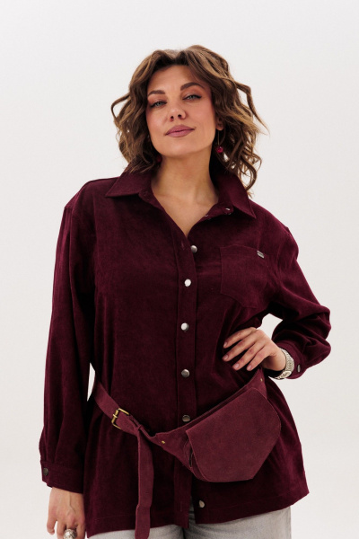 Рубашка Anelli 1819 вишня - фото 3