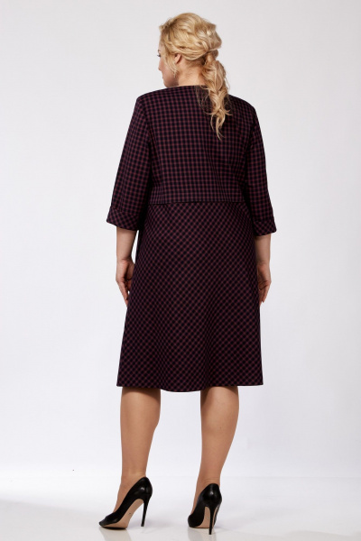 Платье СиБон 0257 сине-красный_клетка - фото 8