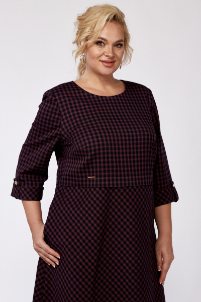 Платье СиБон 0257 сине-красный_клетка - фото 7