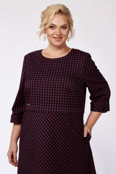 Платье СиБон 0257 сине-красный_клетка - фото 6