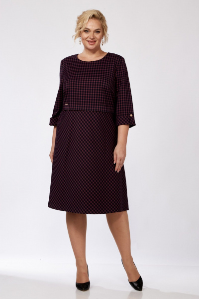 Платье СиБон 0257 сине-красный_клетка - фото 5