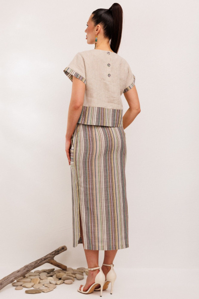 Блуза, юбка Galean Style 693.2 мятная_полоска - фото 19