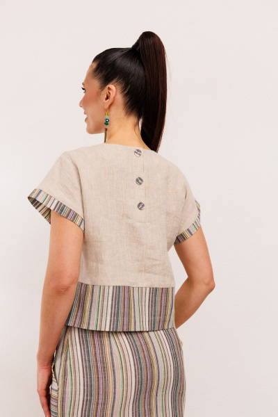 Блуза, юбка Galean Style 693.2 мятная_полоска - фото 10