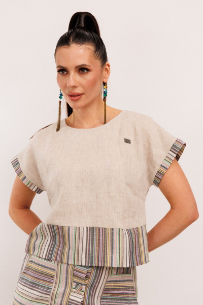 Блуза, юбка Galean Style 693.2 мятная_полоска - фото 7