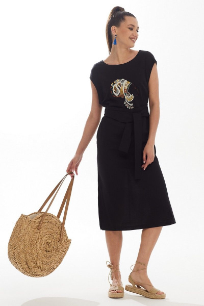 Платье Galean Style 802.2 черный - фото 2